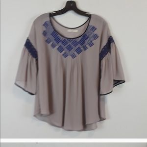 Anthropologie Hazel top bell sleeve